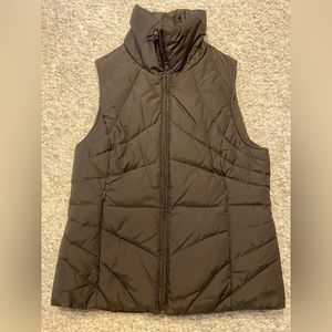 Kenneth Cole Reaction down puffer vest, brown, Sz S womens